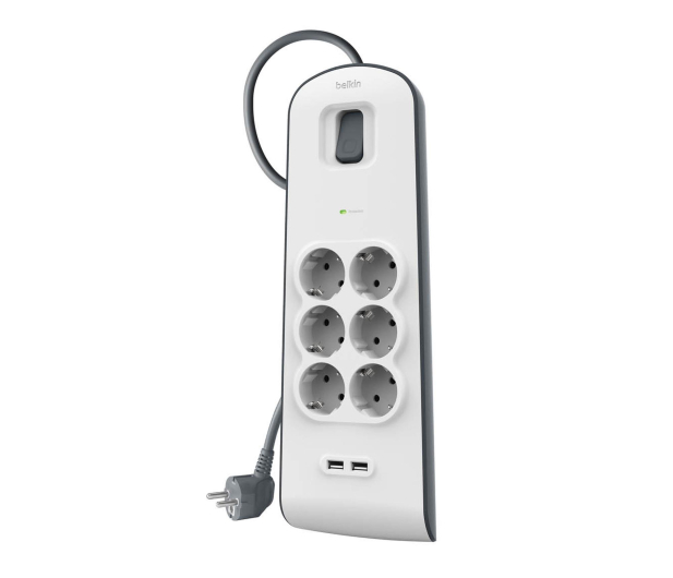 BELKIN Listwa zasilająca przeciwprzepięciowa 650J, 6 gniazd - 1330420 - zdjęcie 3